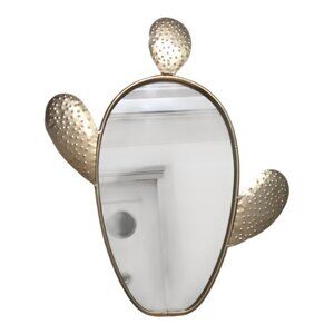 22"x18" LARGE CACTUS MIRTOR CACTI GOLD HOME ACCENT DECOR NEW WALL ART DECORATION